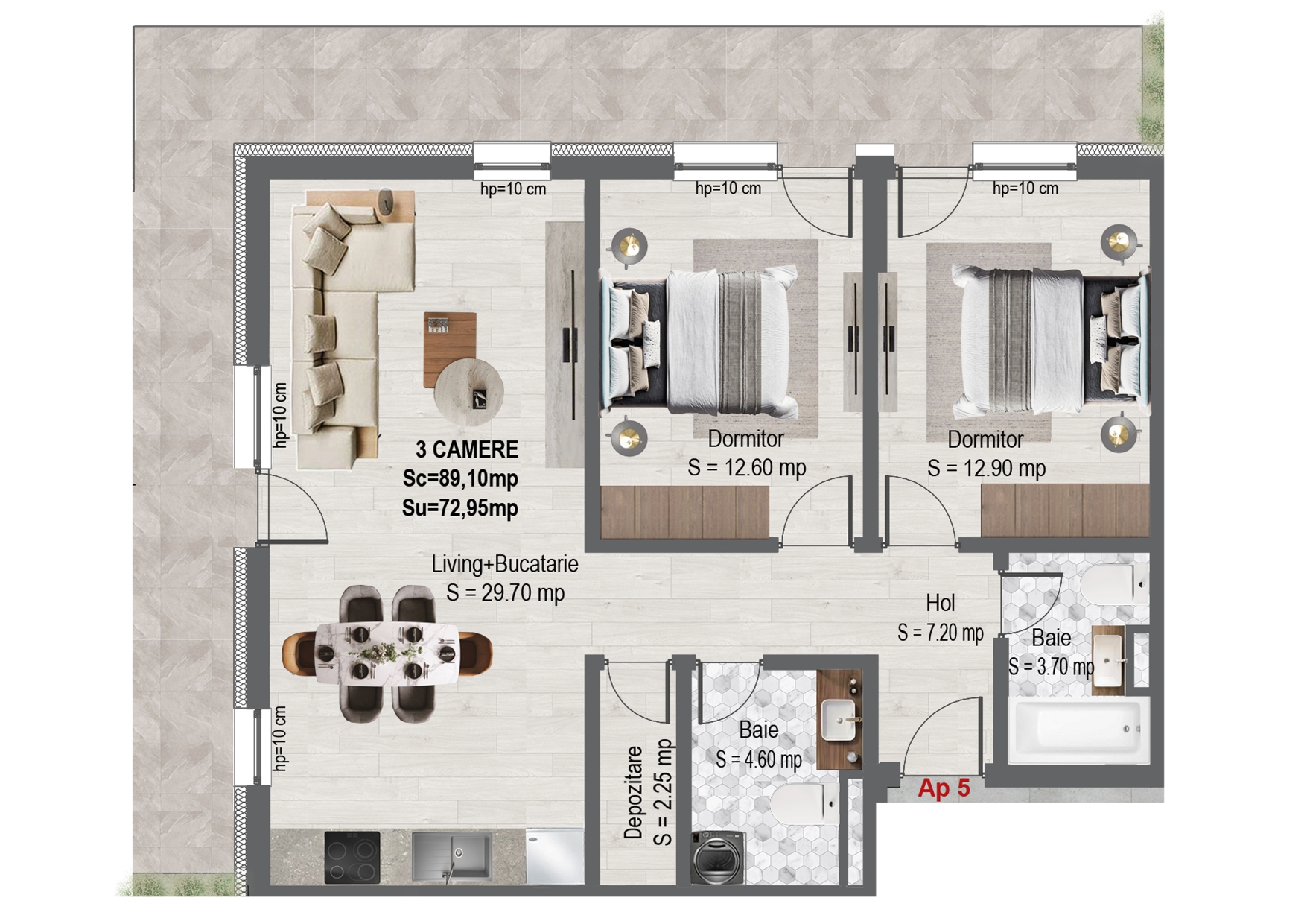 Apartament 3 camere Magnolia
                    Paulesti